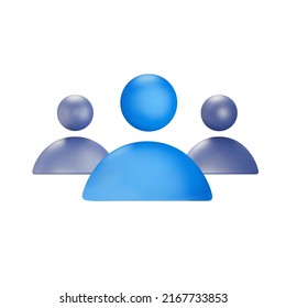 People 3d icon. Man avatars. Isolated object on a transparent background