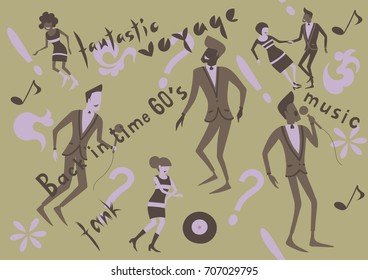 PEOPLE IN 60's style