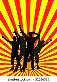 people with abstract background