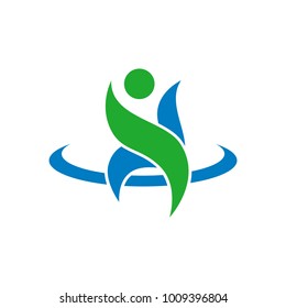 people abstract logo