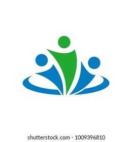 people abstract logo