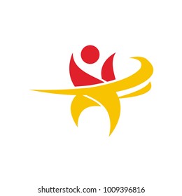 people abstract logo