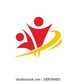 people abstract logo