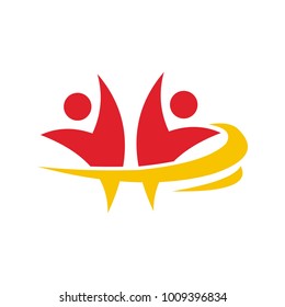 people abstract logo