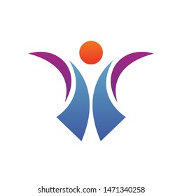 People Abstract Logo Design Vector