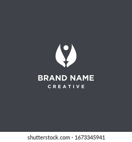 People Abstract logo template design in Vector illustration 