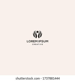 People Abstract logo template design in Vector illustration 