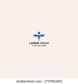 People Abstract logo template design in Vector illustration 
