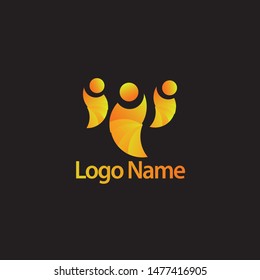 people abstract for a logo vector