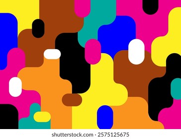  People abstract modern community  vector illustration , multicolored background design element
