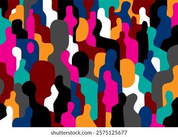  People abstract modern community  vector illustration , multicolored background design element
