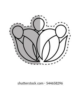 People abstract pictogram icon vector illustration graphic design