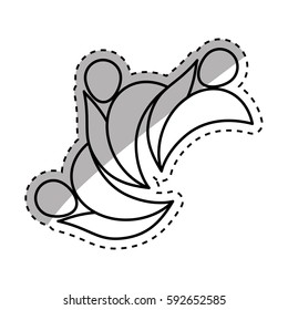 People abstract pictogram icon vector illustration graphic design