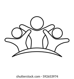 People abstract pictogram icon vector illustration graphic design