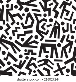 people - abstract seamless background