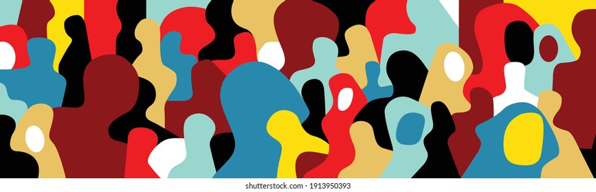 people - abstract vector background