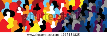 people - abstract vector background