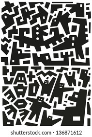 people - abstract vector illustration