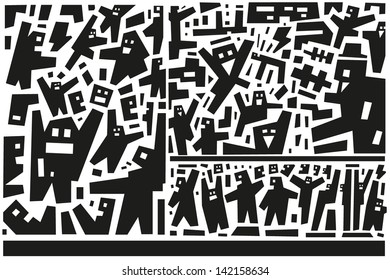people - abstract vector illustration