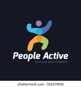 People Active Fitness and Sport Logo Template