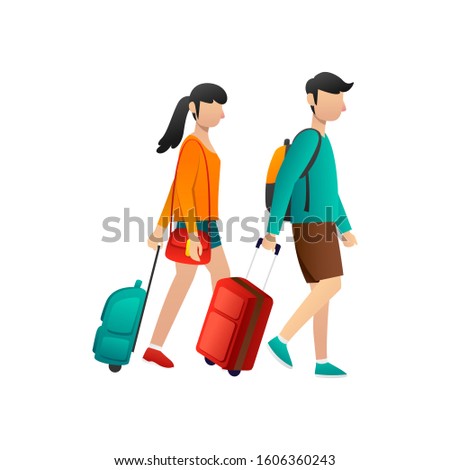 People activity, people going to travel