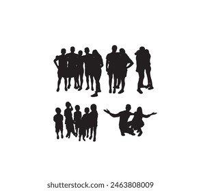 People Activity Silhouettes, art vector design
