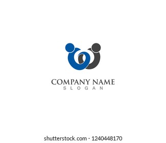 people adoption logo and vector community 
