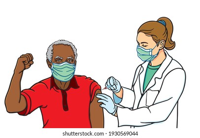 People affordability privilege or priority to access Coronavirus vaccine and vaccination during Coronavirus pandemic Concept. Illustration, art, graphic retro style in vector isolated on background.