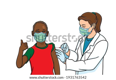 People affordability privilege or priority to access Coronavirus vaccine and vaccination during coronavirus pandemic Concept. Illustration, line, graphic retro style in vector isolated on background.