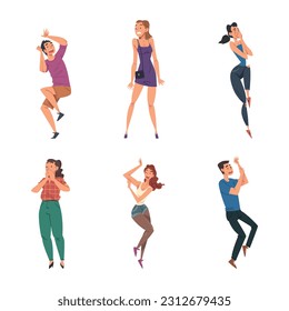 People Afraid of Something Scared and Shocked Vector Set
