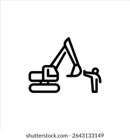 People Against Deforestation outline icon. Protest black line illustration.