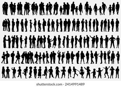 People All Age group Silhouette Set