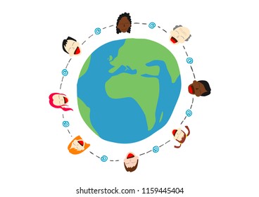 People all over the world communicate using computer communication.