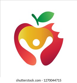 People apple logo, people logo, apple, fruit logo