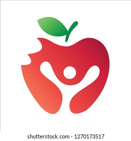 People apple logo, people logo, apple, fruit logo