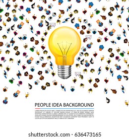 People around a llama on a white background. Vector illustration