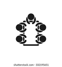 people around the table  icon