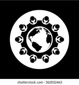 people around the table  icon