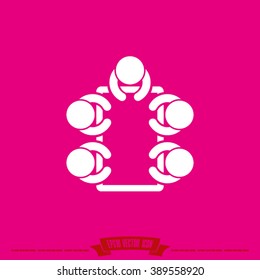 people around the table  icon