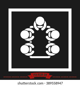 people around the table  icon
