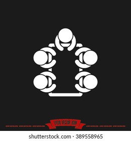 people around the table  icon