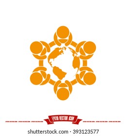 people around the table  icon