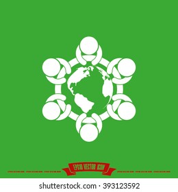 people around the table  icon