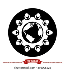 people around the table  icon