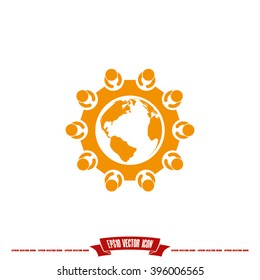 people around the table  icon
