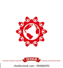 people around the table  icon