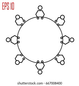 People around the table icon