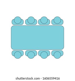 people around the table icon vector illustration eps10.