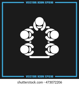 people around the table icon vector illustration eps10.
