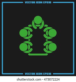 people around the table icon vector illustration eps10.